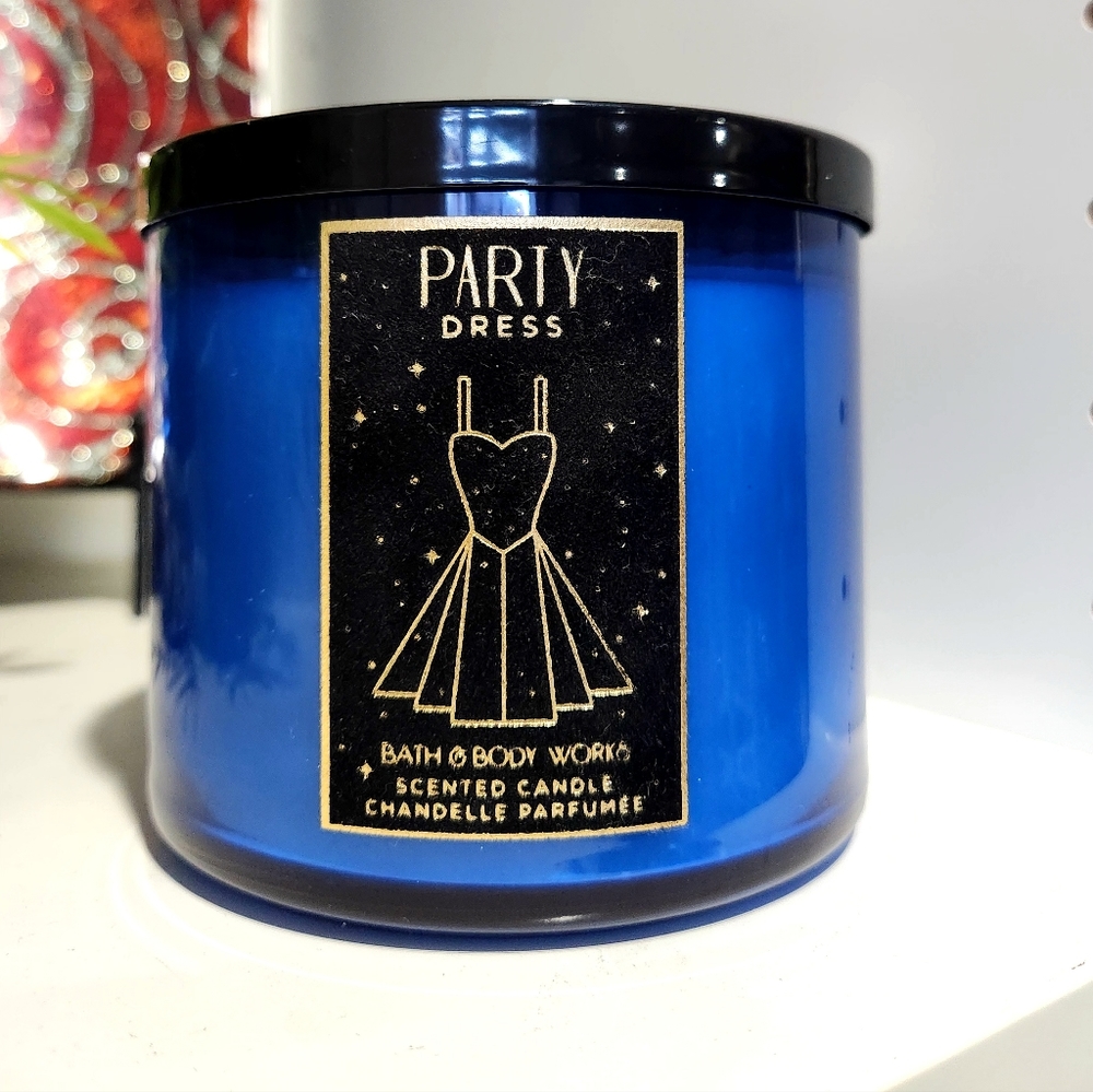 Party Dress  3 Wick Candle by Bath and Body Works RARE DISCONTINUED